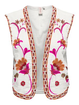 Only ONLTHYRA LIFE SL EMB VEST WVN CS Cloud Dancer/W PEACH 15320211