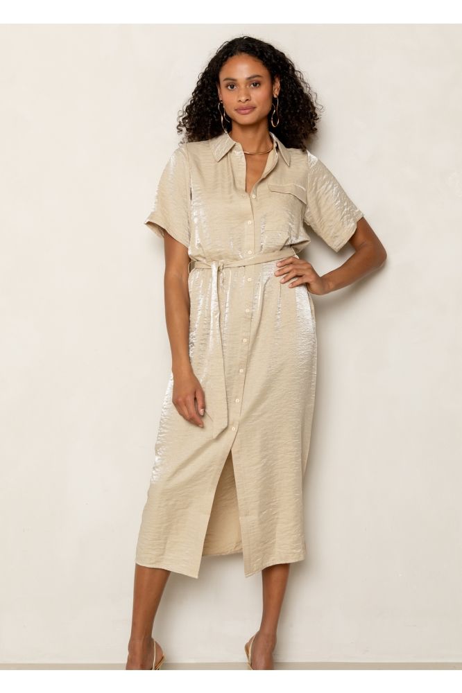 Freebird Dress Wv-Shiny-Vis-Blend-25-2 Beige Dekota