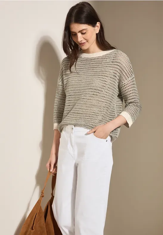 Cecil Structured Fancy Yarn Mix pearl beige B303255