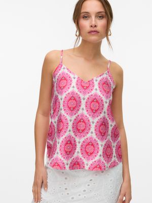Vero Moda VMEVELI SINGLET TOP WVN LCS GA Birch/EVELI AOP 10333809