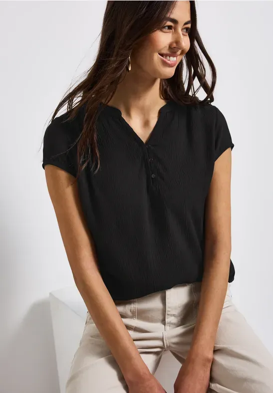 Street One mat-mix tunic Black A323324
