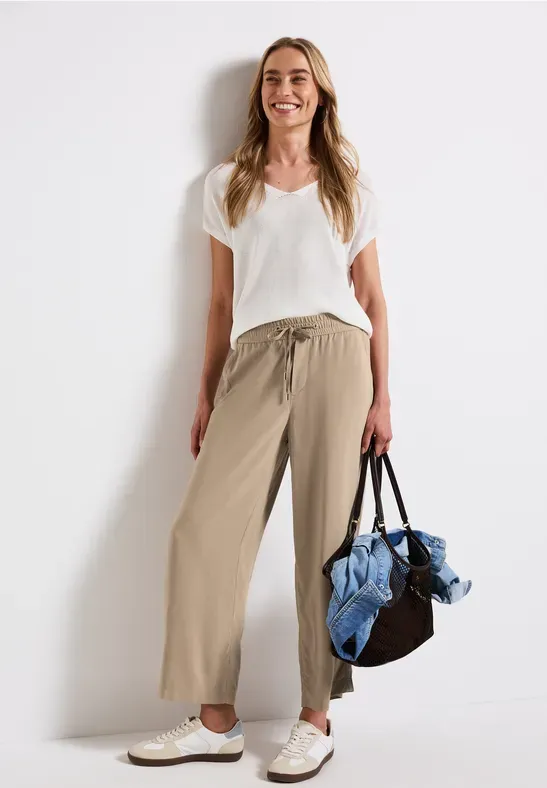 Street One Style QR Emee SOLID HW Wide Le safari beige A379188