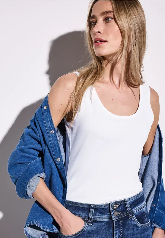 Street One Style QR Anni basic top off white A322896