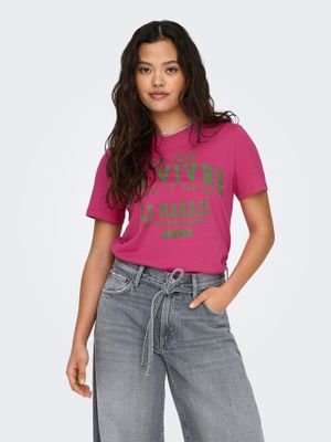 Only ONLREGINA S/S REG TEE CS JRS Fuchsia Purple/De vivre 15319748