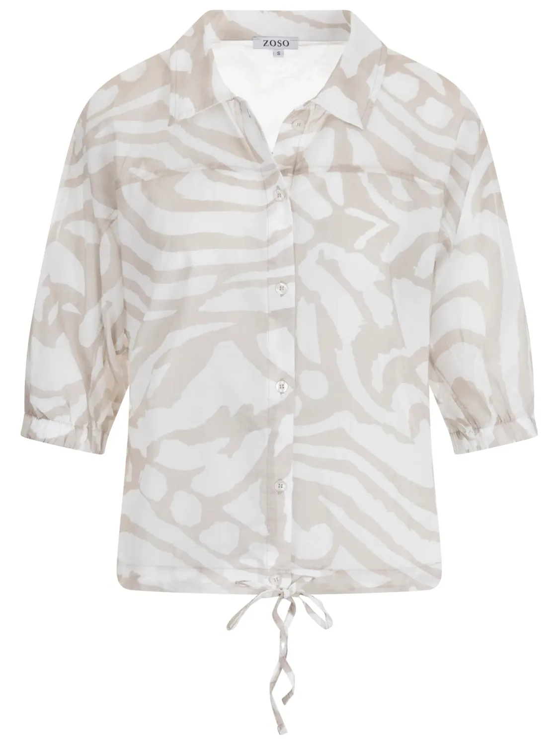 Zoso Printed blouse sand 253Ciska