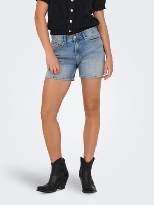Only ONLELLA MW SHORTS TAI DNM Light Blue Denim 15344962
