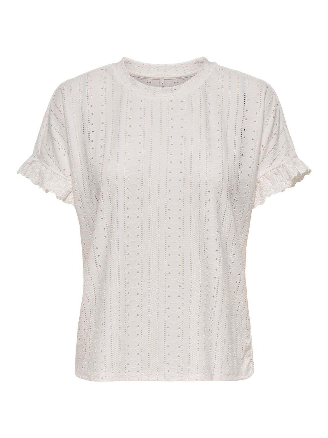 Only ONLSMILLA S/S FRILL MIX TOP CS JRS Cloud Dancer 15353355