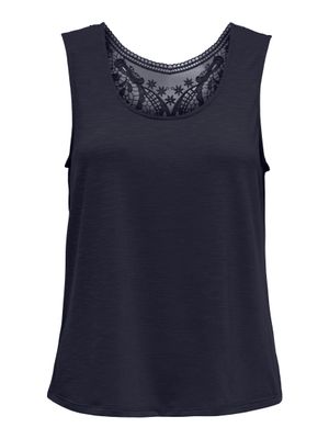 Only ONLFREDA S/L U-NECK MIX TOP BOX JRS Night Sky 15350370