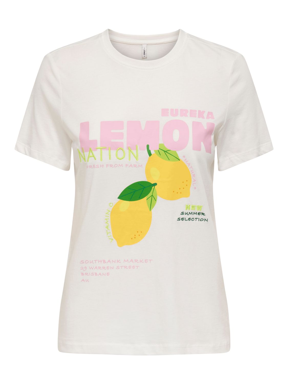 Only ONLCAMERON LIFE REG S/S TOP BOX CS : Cloud Dancer/Eureka 15354526
