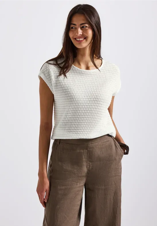 Street One structure shirt off white A323564