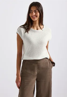 Street One structure shirt off white A323564