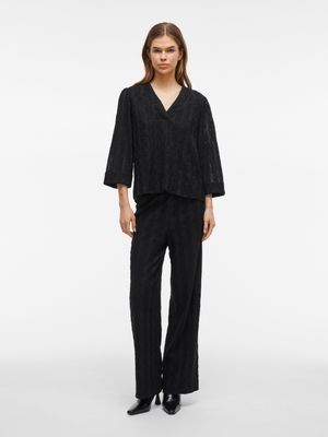 Vila VILUMENA HW WIDE PANTS Black Beauty 14103894