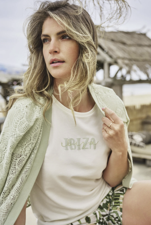 Elvira Collections T-shirt Ibiza Ecru E3 25-005