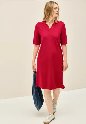 Cecil Piqu**e Polo Shirt Dress glazed apple red B144554