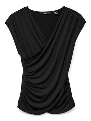 Vero Moda VMDAISY SL V-NECK TOP JRS GA Black 10329334