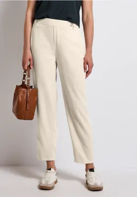 Street One LTD_QR Dessin Chino Belt Butto silkstone white A379441