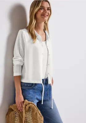 Street One fake linen short jacket off white A323542