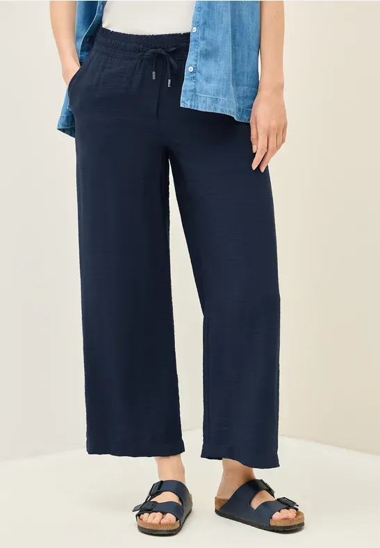 Cecil Style Neele Soft Wave Twill So urban navy blue B379444