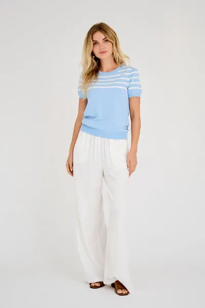 Aview Ulla knit pullover Light blue/White stripe AV4896