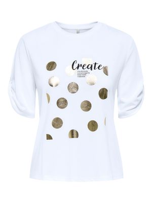 Only ONLFREE LIFE S/S CREATE TOP BOX JRS Cloud Dancer/Create 15349921