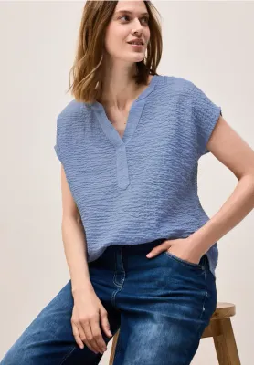 Cecil Structure Blouse deep pastel blue B345827