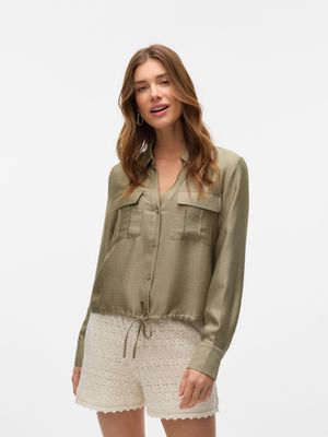 Vero Moda VMTOMA LS TIE SHIRT WVN Mermaid 10329452