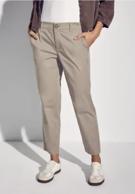 Street One QR Chino peach Twill Co/Ea buff grey A378680