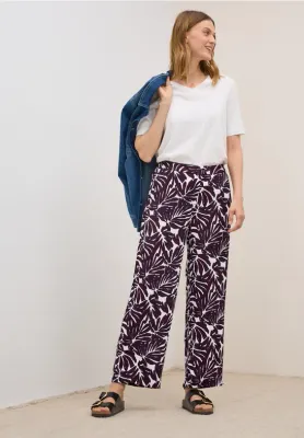 Cecil Style Neele VIS Crepe AOP mulberry red B379527
