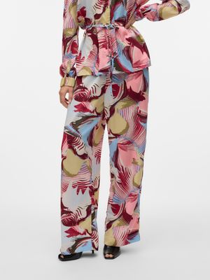 Vero Moda VMRUBY FIE MW STRAIGHT PANT WVN GA Karanda Red/Fie 10329860