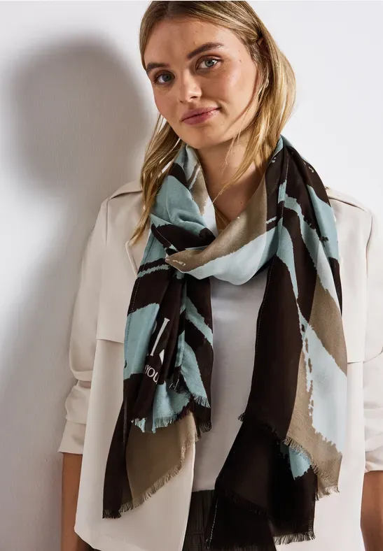 Street One Printed Modal Longscarf arona blue A572883
