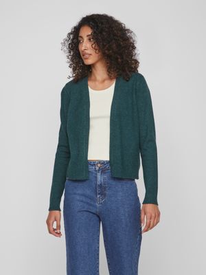 Vila VIRIL SHORT L/S KNIT CARDIGAN-NOOS Ponderosa Pine/DARK 14060800