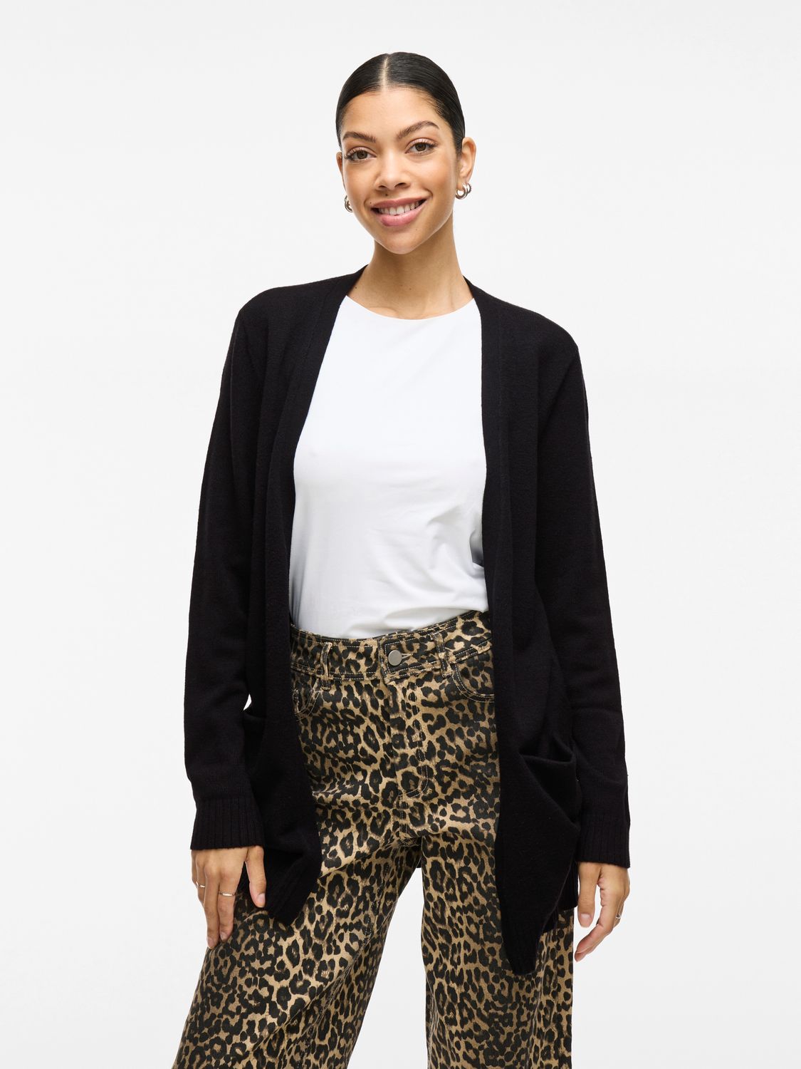 Vila VIRIL OPEN L/S KNIT CARDIGAN - NOOS Black 14044041
