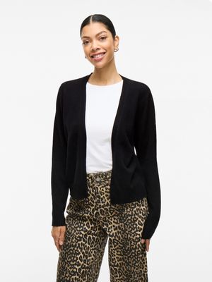 VILA VIRIL SHORT L/S KNIT CARDIGAN-NOOS Black 14060800