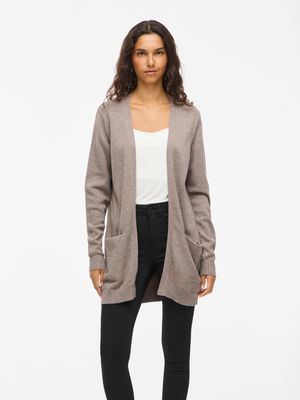 Vila VIRIL OPEN L/S KNIT CARDIGAN - NOOS Falcon/MELANGE 14044041