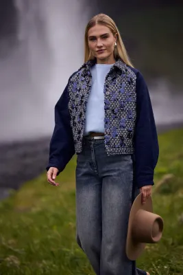Nukus Milou Jacket Paillet Navy NKF13025