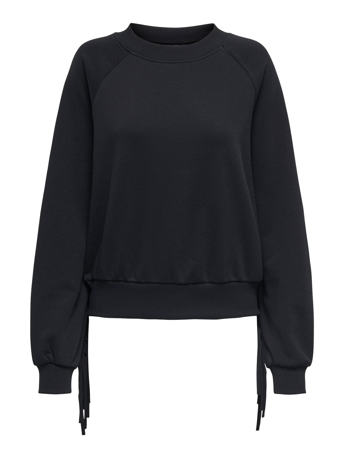 Only ONLJETT L/S O-NECK EMB. BOX SWT Black/Fringes 15355912
