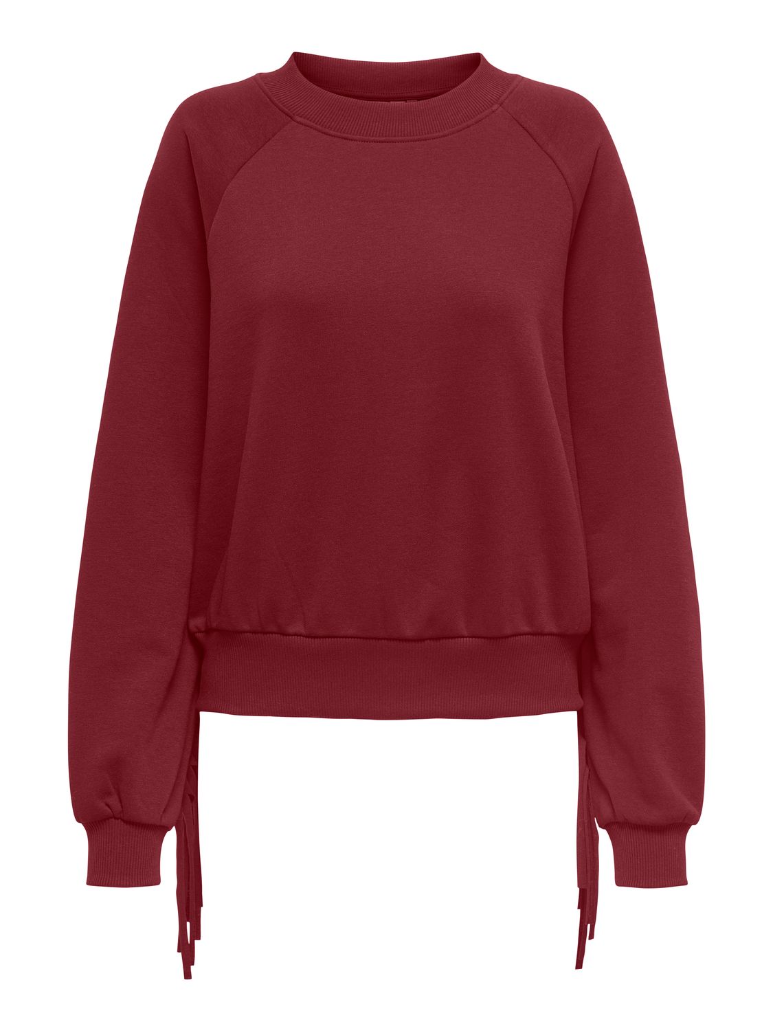Only ONLJETT L/S O-NECK EMB. BOX SWT Cabernet/Fringes 15355912