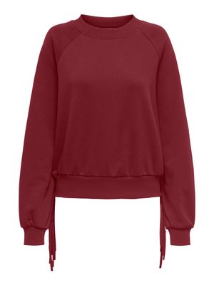 Only ONLJETT L/S O-NECK EMB. BOX SWT Cabernet/Fringes 15355912