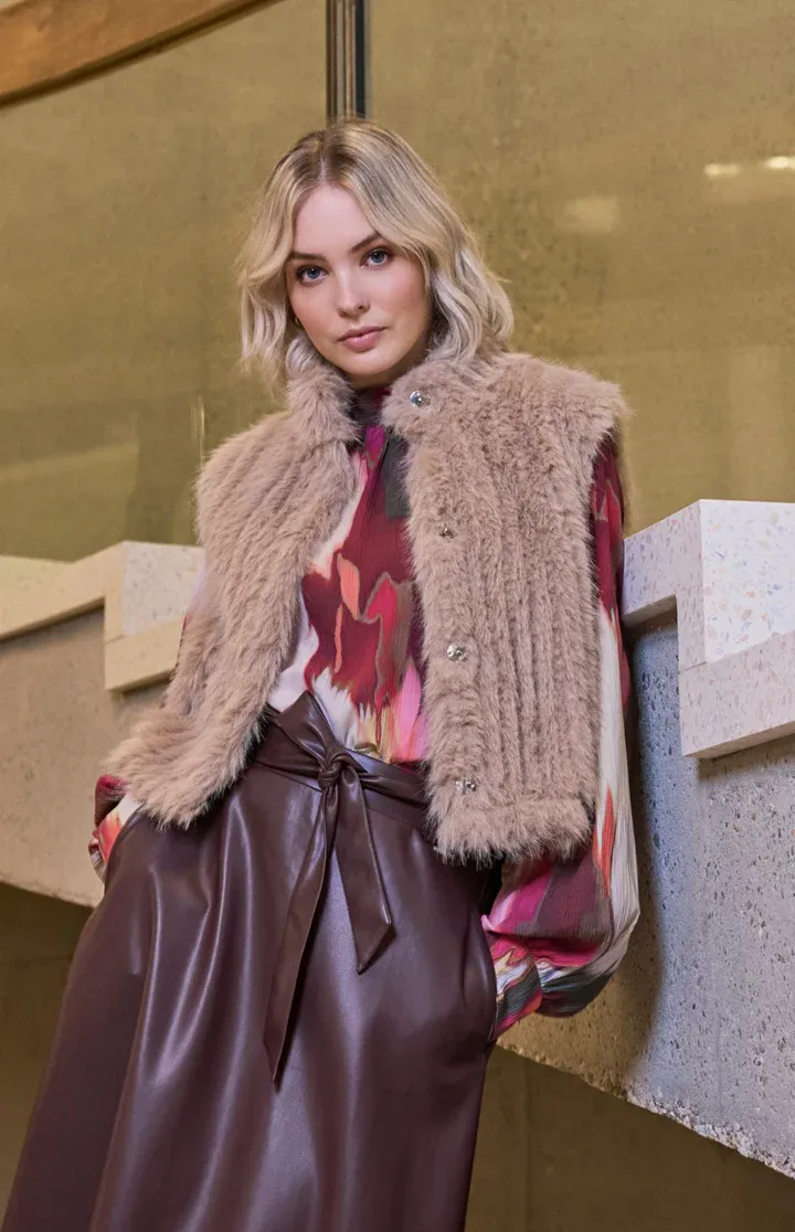 Rino &amp; Pelle Gilet with closure oat Dava.7002511
