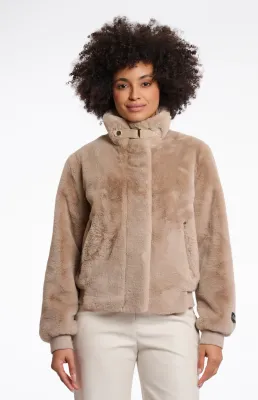 Rino &amp; Pelle Short fake fur jacket oat Ambra.7002511