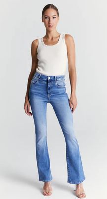 Cup Of Joe Denim ultra high waist flare Medium Blue Matilda