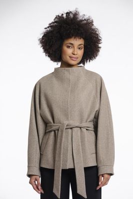 Rino &amp; Pelle Short coat with collar toffee melange Cornelia.7002511
