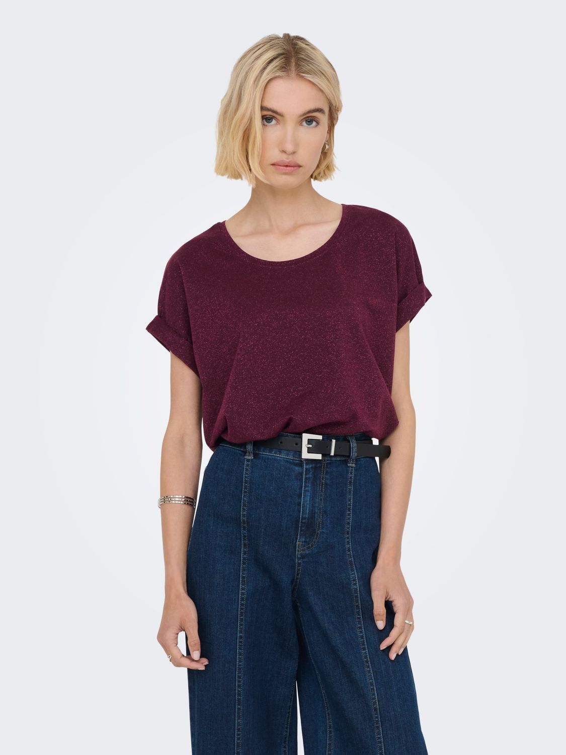 Only ONLMOSTER GLITTER S/S TOP NOOS JRS Chocolate Truffle/CHOCOLATE TR 15356991