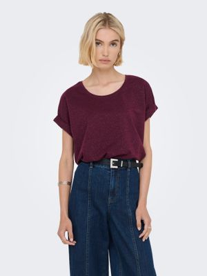 Only ONLMOSTER GLITTER S/S TOP NOOS JRS Chocolate Truffle/CHOCOLATE TR 15356991