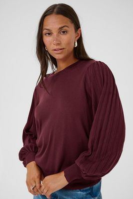 Kaffe KAlone Knit Pullover Windsor Wine 10507905