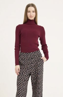 Aview Rollneck BURGUNDY RIB ROLLNECK