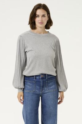 Kaffe KAlone Knit Pullover Light Grey Melange 10507905