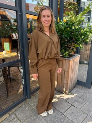 Amaya Amsterdam Pants Brown Henny