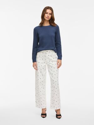 Vila VIDALO O-NECK L/S KNIT TOP- NOOS Vintage Indigo 14082767