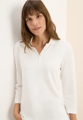 Cecil Solid Polo With Buttons vanilla white B323868